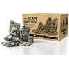 ARKA myScape-Rocks Seiryu - Mini Paesaggio Naturale per acquascapes Unici in Qualsiasi Acquario e terrario, Ideale per acquari di Larghezza Fino a 100 cm, 10 kg, Colore: Grigio