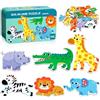 BBLIKE Puzzle di Legno Set, 6 Pezzo Giocattoli Puzzle in Legno, puzzle bambini Educativo Giocattoli Giochi Set Regalo, Giocattoli Montessori per 3 4 5 Anni Bambina Bimbo Ragazza Ragazzo (Animal)