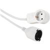Hama - Prolunga con spina Schuko passante, presa Schuko, 3 mt, bianco