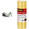 Scotch Dispenser e Nastro Adesivo Magic, 4 Rotoli di Nastro Adesivo con Dimensione 19 mm x 33 mm & Nastro Adesivo Trasparente 508, 8 Rotoli 19 mm x 33 m
