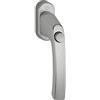 Hoppe 11780150 - Maniglia per finestra LIÈGE con bottone automatico, VK 7 x 40, effetto acciaio inossidabile, W108 x L96
