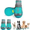Havenfly Stivali per Cani, 4pcs Scarpe per Cani Traspirante Antiscivolo con Cinghie Regolabili Riflettenti per Cani Piccola Taglia Media