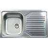 Apell Lavello da Incasso in Acciaio Inox 1 Vasca a Sinistra Dimensioni 86x50 cm TM861IRPC Apell