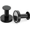 Mavoro Calamite Potenti per Appendere Giacche e Borse | Set da 2 Robusti Appendiabiti Magnetici | Magneti Neodimio 52 e Terre Rare | Magneti Potenti per Frigoriferi, Armadietti (Nero set da 2)