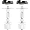 Cornat TEC365030 - Kit per sedile WC con sistema Wobble Stop, in acciaio inox e plastica, set di montaggio, pezzi di ricambio, accessori, colore: argento