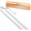 SEBSON® 2x LED sottopensile con interruttore e prese, luce cucina, 80cm, 12W, 1000 lumen, bianco neutro 4000K, 230V, IP20, 24x13x800mm