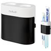 YiliYa Dispenser di Dentifricio a Parete,Distributore Dentifricio Automatico Set 4 Scomparti per Spazzolino da Denti e 2 Dispenser di Dentifricio per Bagno Domestico