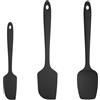U-Taste Spatole in Silicone Set di 3: 315℃ Resistente al Calore, Gomma Flessibile senza BPA Spatola, Raschietto per Pentole Antiaderenti per Cucina Cottura Miscelazione (Nero)
