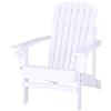 Outsunny Sedia da Giardino Adirondack in Legno Bianco, Con Porta Bicchieri, Impermeabile e Anti-Muffa, 97x72.5x93cm|Aosom