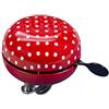 Fischer Campana per Bicicletta Maxi | con Manubrio | Rosso con Pois Bianchi | Taglia Unica | 80 mm