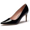 GENSHUO Donna Tacco Alto, Scarpe Tacco a Spillo 8 cm / 3,15 Pollici Décolleté con Tacco per Le Donne Scarpe da Sera a Punta Abito da Sera Pompe Prom Stiletto High Heels Nero Taglia 42 EU