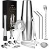 Yorkaan Set Cocktail 15 Pezzi, Shaker in Acciaio Inox, Strumenti Bar, 750 Ml, Barman Professionale, per Casa E Party