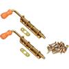 KOTARBAU® - Set di 2 chiavistelli a molla, per porta, zincati, antiruggine, maniglia in legno, con bullone della porta a molla resistente alle intemperie, 200 mm