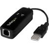 StarTech.com Modem Fax USB 2.0 - Modeme sterno da 56K per V.92 - Modem/dongle/adattatore hardware per computer/portatile da USB a presa telefonica - Modem dati USB - Fax di rete/CMR/POS (USB56KEMH2)