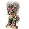 NyForm Statua Troll Portafortuna NYFORM 840040 in Latex Anziano con bastone da 9 cm
