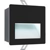 EGLO Led luce da incasso per esterni Aracena, faretto da incasso a Led in vetro, plastica, alluminio in nero e trasparente, lampada da esterno, IP64, L x L 14 cm