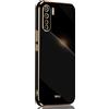 SEAHAI Cover per Oppo A91, Custodia Protettiva Ultra Sottile ed Elegante in Silicone TPU Flessibile, Glitter Placcatura Phnom Penh Design Cover Antiurto Case, Nero