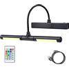 HONWELL Lampada per quadri wireless ricaricabile con 12 colori che cambiano, applique da parete a LED con telecomando, lampada display a LED da 13 pollici con testa girevole per Quadri da Pittura,Nero