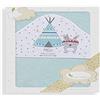 Interbaby Asciugamano Neonato con Cappuccio Orso Tipi | Verde · 100x100 cm · 100% Cotone 400 g/m² · Telo Bagno Bebè