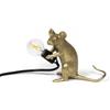 Seletti Mouse seduto oro lampada tavolo