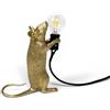Seletti Mouse in piedi oro lampada tavolo