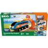 BRIO World - Locomotiva parlante Smart Tech Sound, BRIO World Ferrovie, Giochi per Bambini, Età Raccomandata 3+ Anni, Compatibile con Tutti i Prodotti BRIO
