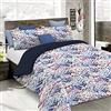 Italian Bed Linen Set Copripiumino Microfibra Fashion, Lavorato in Italia - Parure Copri Piumino - Sacco Piumone 150x200 cm con Patella e federa Cuscino, Singolo, Lena