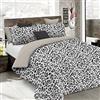 Italian Bed Linen Set Copripiumino Microfibra Fashion, Lavorato in Italia - Parure Copri Piumino - Sacco Piumone 150x200 cm con Patella e federa Cuscino, Singolo, Ingrid