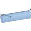 Clairefontaine 410159C -astuccio per la scuola rotondo azzurro cielo Ø5,5x22 cm in vero cuoio d'agnello I Articoli per la scuola I astuccio per matite colorate I astuccio per matite I portapenne