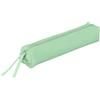 Clairefontaine 410152C Trousse slim in vera pelle, 4x2.5x19.5 cm, color Verde pistacchio