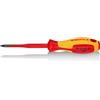 KNIPEX Giraviti per elettricisti (Slim) per viti con impronta a croce Pozidriv impugnatura isolante, in materiale bicomponente, 98 25 02 SL