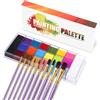 Beauty Searcher Set di tavolozze per il trucco, 20 colori per la pittura per il viso e 10 pezzi per il kit di pennelli per il trucco, tavolozza per il trucco professionale con pittura ad olio