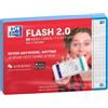 Oxford Schede flash, a quadretti, con cornice turchese, formato A6, confezione da 80