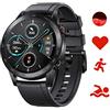 Sconosciuto Honor Magic Watch 2 Smartwatch,GPS 5ATM Impermeabile Orologio Bluetooth Smart Monitor di Frequenza Cardiaca, Stress e Spo2,Smart Watch Donne Uomo, (Nero 46mm)