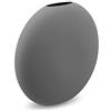 Cooee Design HI-028-024-GY - Vaso Pastiglia in ceramica, realizzato a mano, diametro: 15 cm, altezza: 14 cm, colore: Grigio