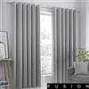 Fusion - Strata - Coppia di tende con occhiello oscurante - 229cm larghezza x 229cm lunghezza, Argento