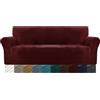 MAXIJIN Copridivano in velluto spesso a 3 posti, super estensibile, per cani Cat Pet Friendly, 1 pezzo elastico Furniture Protector
