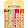 Burt's Bees Balsamo per Labbra, Set di Balsamo per Labbra con Cera d'Api, Cetriolo Menta, Anguria, Mandarino Dolce, Freshly Picked, 4 x 4.25 g
