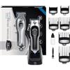 TRU BARBER Tagliacapelli Professionale Uomo - Macchinetta per Capelli Senza Fili con Base di Ricarica Rapida, Motore Potente e Lame di Precisione per Capelli e Barba, Uso Domestico e Professionale