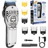 BESTBOMG Tagliacapelli Uomo Professionale Regolabarba Uomo Tagliacapelli Elettrico Ricaricabile con Pettine di Precisione 2000mAh Batteria Ricaricabile per Bambini Adulti Anziani Pet Salone (Bianco)
