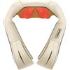 Nekteck Massaggiatore per schiena e spalle con calore, massaggio shiatsu a pressione elettrica per impastare i tessuti profondi 3D per sedia da ufficio per alleviare il dolore muscolare (beige)