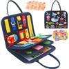 Withosent Busy Board per Bambini a 4 Strati, Activity Board Portatile Montessori Giocattoli Baby Sensory Board a Partire dai 3 4 Anni di età, per Imparare Le conoscenze di Base
