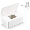 TaimeiMao Scatola Portaoggetti,Porta Scatola Dispenser,Contenitore per Salviette Umidificate con Coperchio Antipolvere,Tovagliolo Scatola,Scatola Porta salviette umidificate (bianca)