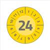 AVERY Zweckform 80 targhette di prova con anno 2024 (resistenti, autoadesive, diametro 30 mm, adesivo di prova, sigillo di prova scrivibile in pellicola vinile), art. 6944-2024, giallo