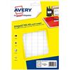 Avery Confezione da 1792 etichette multiuso, 12 x 18,3 mm, colore: Bianco