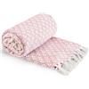 Emma Barclay Casablanca - Coperta Scandi in cotone riciclato per sedia, divano, letto, colore: rosa cipria, 50 x 60 (127 x 152 cm)