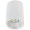 Wonderlamp Faretto superficie per interni ed esterni bianco, IP65, adatto per bagni, lampadina GU10, Cilindrico, Lutar
