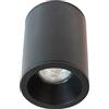 wonderlamp Faretto superficie per interni o esterni nero, IP65, adatto per bagni, lampadina GU10, Cilindrico, Lutar