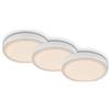 Briloner, set di 3 luci LED da incasso bagno senza cornice, faretti LED da incasso bagno, faretti LED da incasso IP44, temperatura colore bianco caldo, 3W, 350 lm, 75 mm, bianco