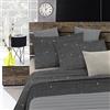 Italian Bed Linen Set Lenzuola Letto Fashion, Made in Italy- Completo Letto in Morbida Microfibra, Lenzuolo Sotto con Angoli, Telo Sopra 150x270 e Federa con Patella Interna, Singolo, Stars Grigio
